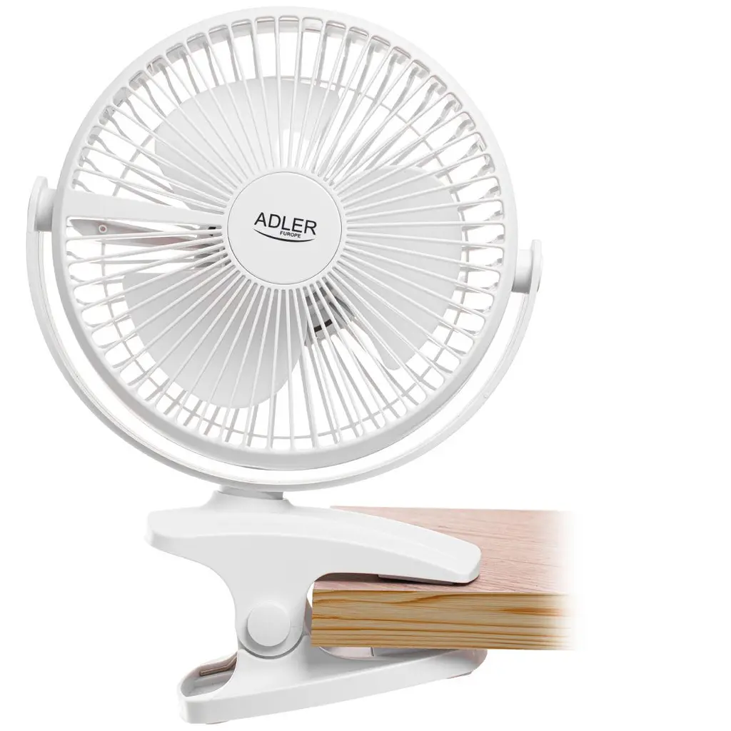 Вентилятор AdlerAD 7342 white настільний/ акумуляторний/ 5Вт/ D=15.5см/ USB-C/ білий (AD7342W) - фото 2