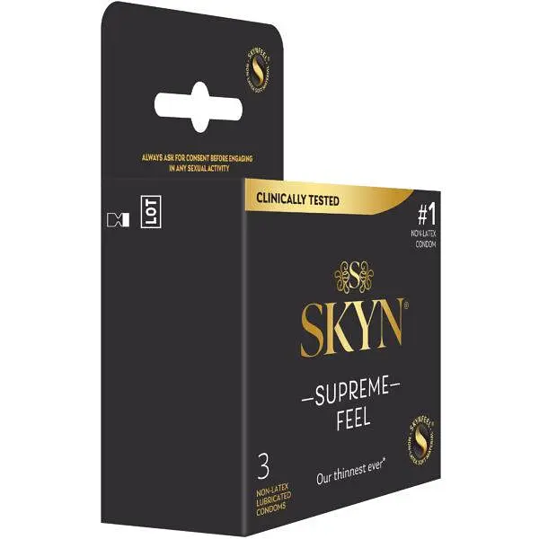 Презервативи Skyn Supreme Feel 3 шт ультратонкі, без латексу, з максимальним зволоженням - фото 6