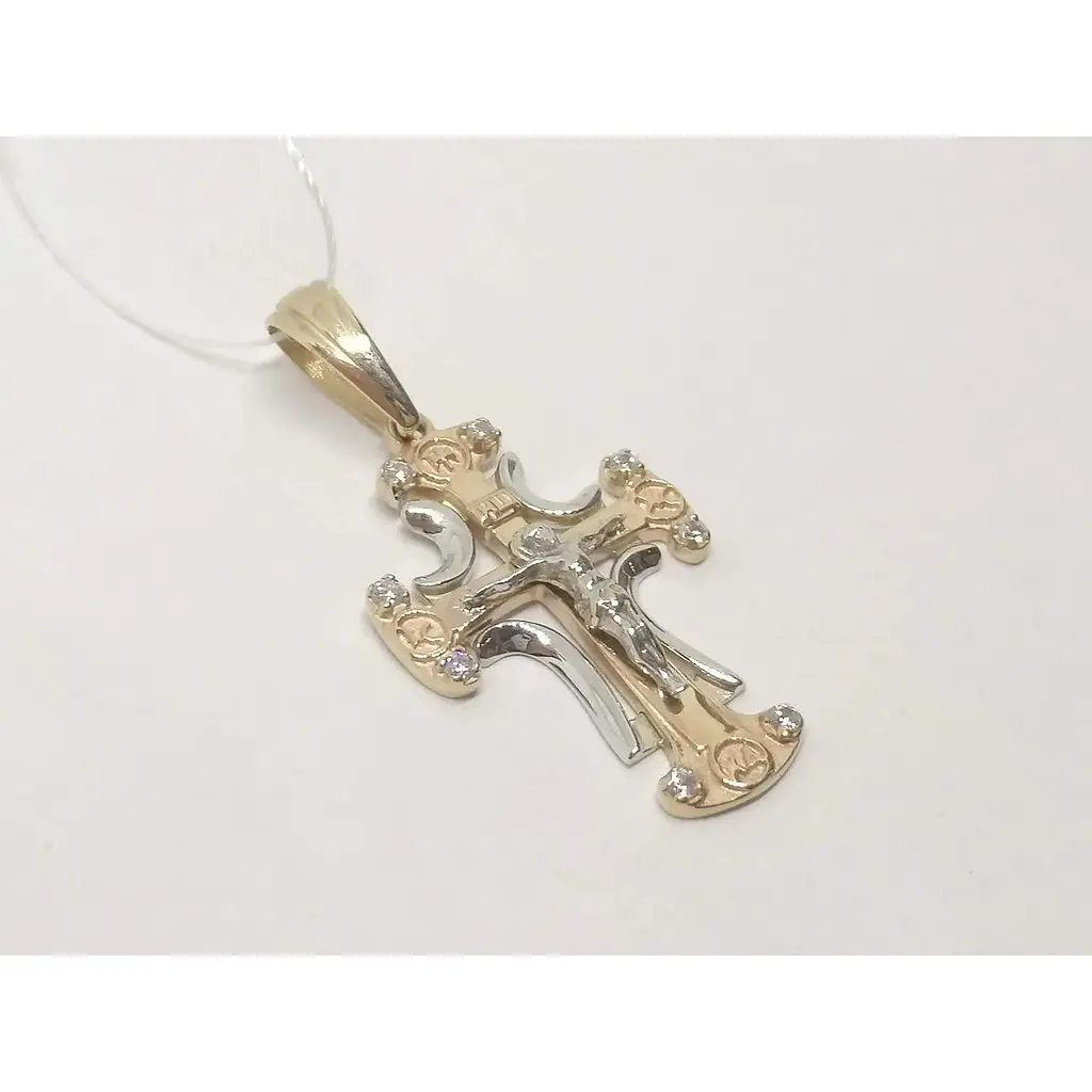 Золотий хрестик Імперія золота. Розп'яття Христа. КР316И - фото 3