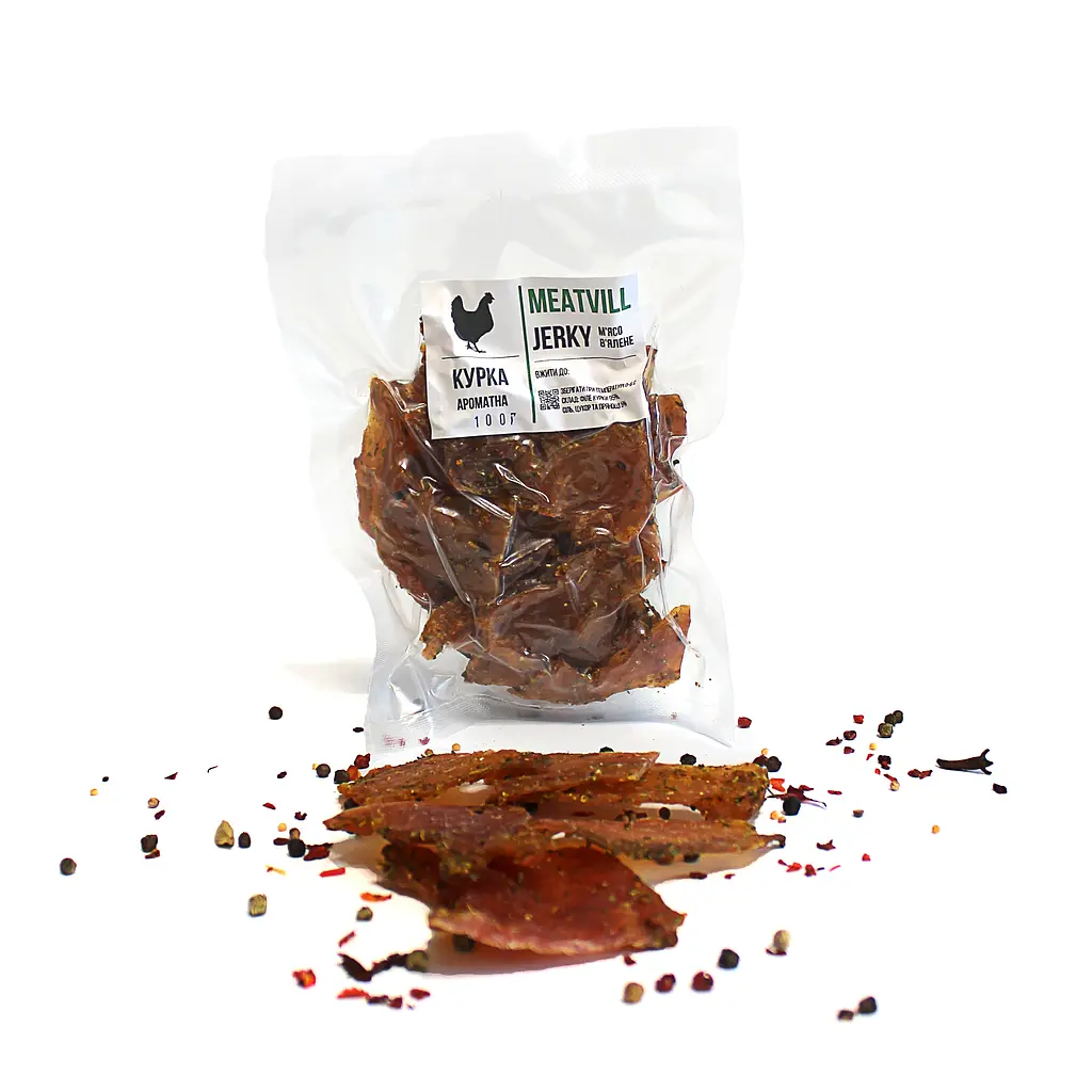Джерки Meatvill курка ароматна вакуум 100г