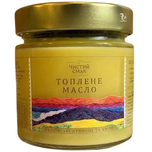 Топлене масло Гхі Чистий смак зі смаком українських прянощів та квітів 212 мл