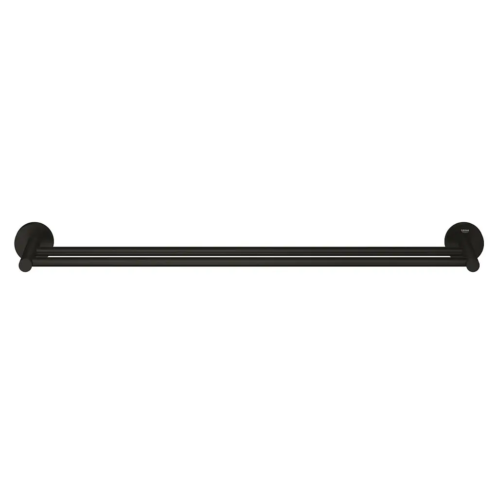 Тримач для рушника подвійний Grohe QuickFix Start 412032430 Чорний матовий - фото 2
