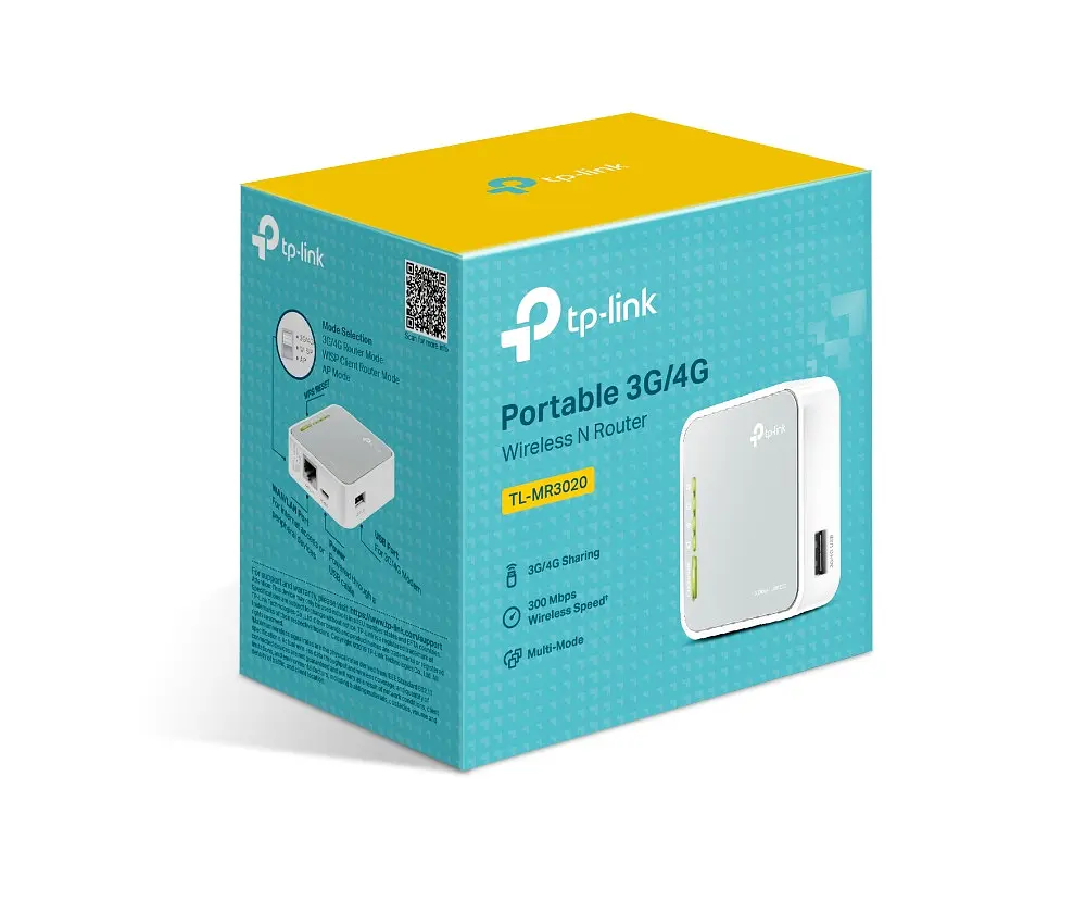 Беспроводной роутер Wi-Fi - TP-LINK TL-MR3020 с 3G-слотом и USB, портативный - фото 3