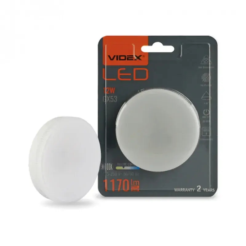 Лампочка Videx LED GX53 12W 3000K 220V (VL-GX53-12533) - фото 6