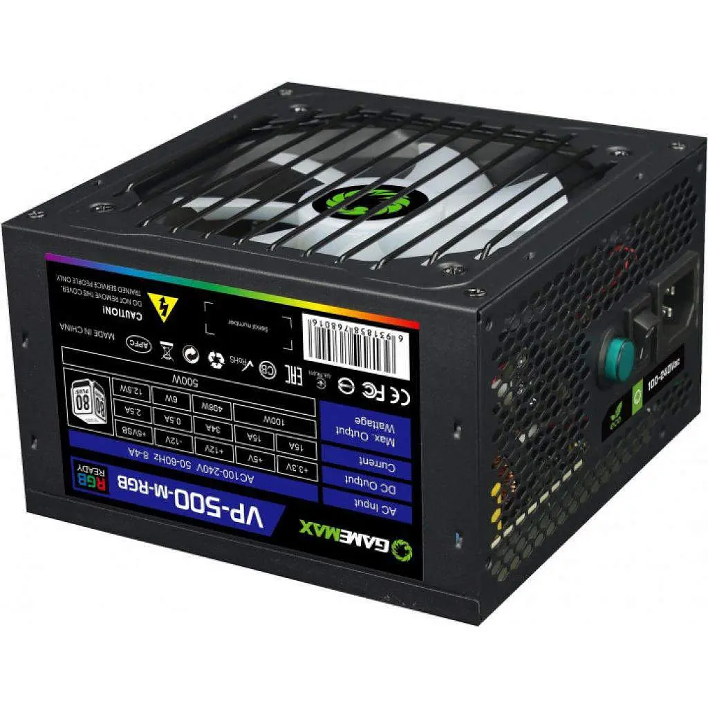 Блок питания GameMax VP-500-M-RGB 500W (VP-500-M-RGB) - фото 3