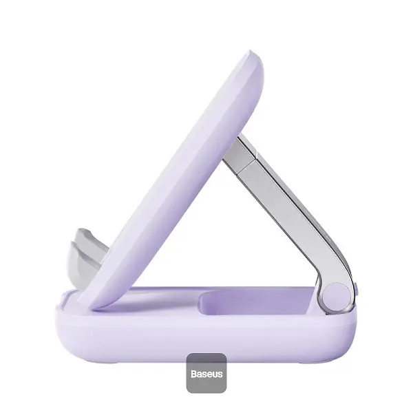 Подставка для гаджетов Baseus Seashell Series Folding Phone Stand (with Xiaomirror) B10551501511-00 Purple - фото 3