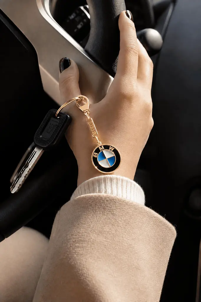 Брелок з жовтого золота BMW (БМВ) (з9013.1) - фото 2