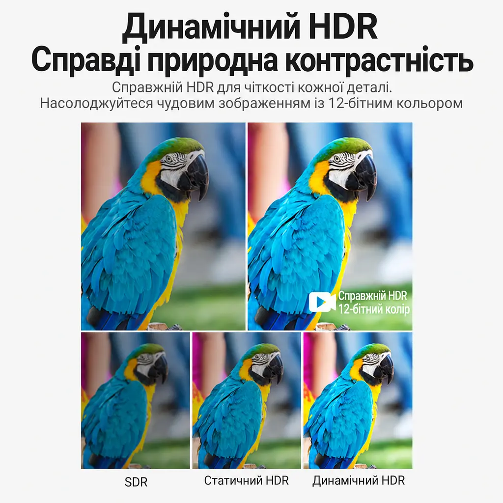 Кабель-подовжувач Vention AHBBF HDMI 2.1 8K 60 Гц 1 м чорний (AHBBF) - фото 8
