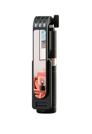 Монопод трипод бездротовий XO SS10 Mini Bluetooth 80 см селфі палиця штатив із дзеркалом і триногою Чорний - фото 3