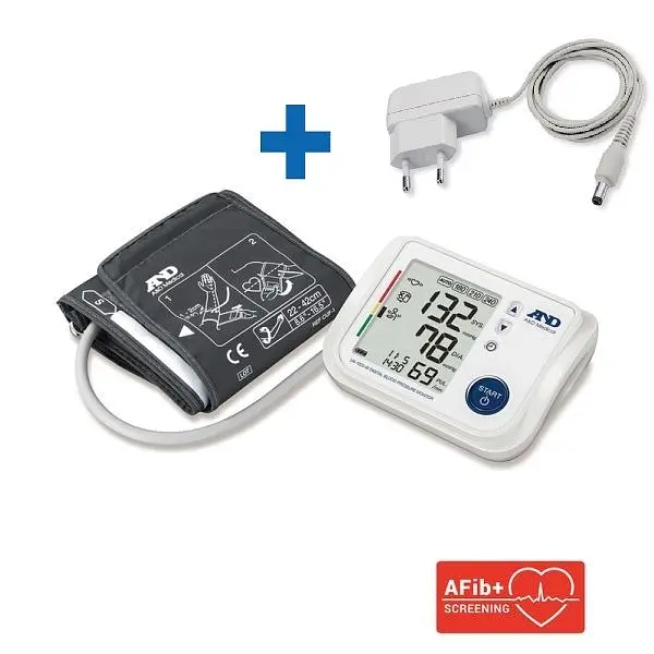 Тонометр AND UA-1020w Afib с адаптером автоматический на плечо - фото 3