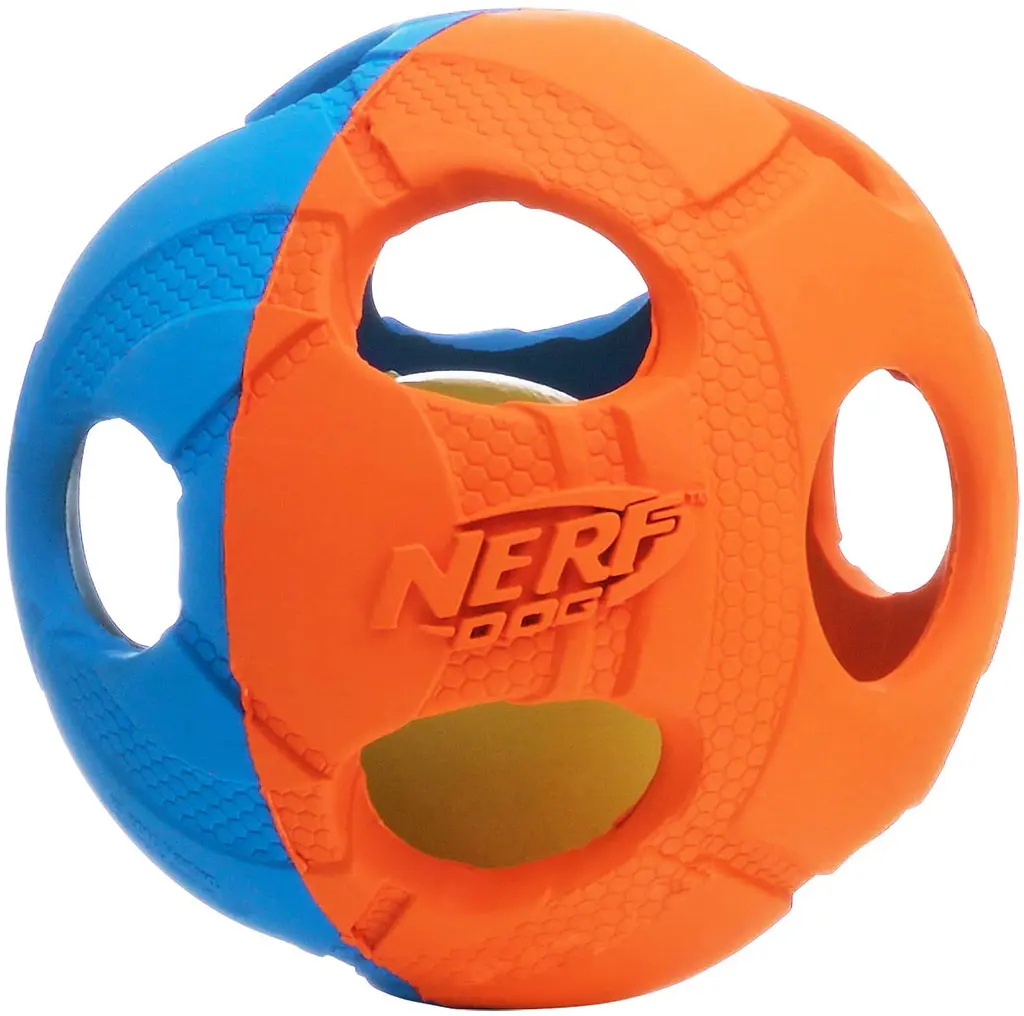 Іграшка-м'яч для собак середніх і великих порід Nerf Dog Rubber Bash Ball з LED підсвіткою - фото 2
