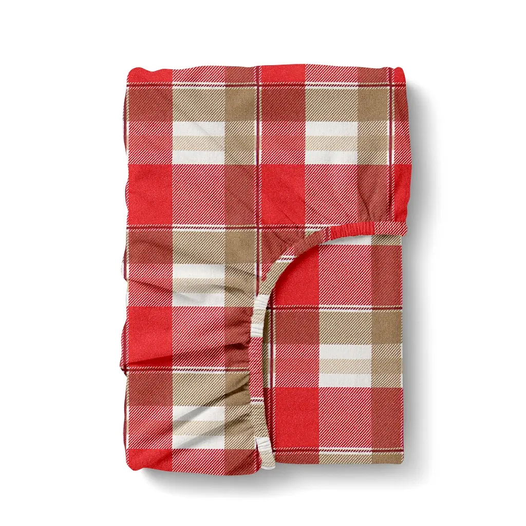 Набір простирадло на резинці фланель 200х200 BERRY TARTAN COSAS (4822052503560) - фото 2