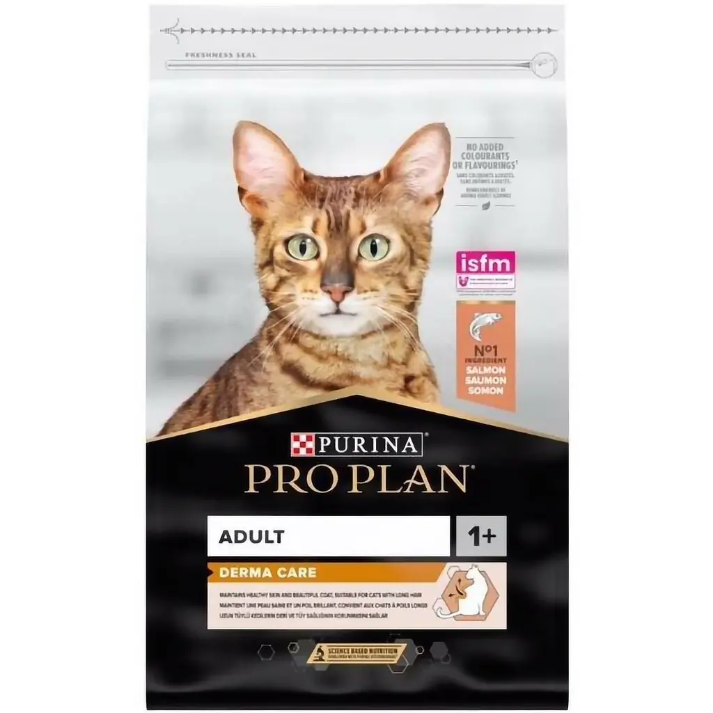 Сухий корм для котів з чутливою шкірою та від випадання шерсті Purina Pro Plan Derma Care з лососем 1.5 кг (12371194) - фото 2