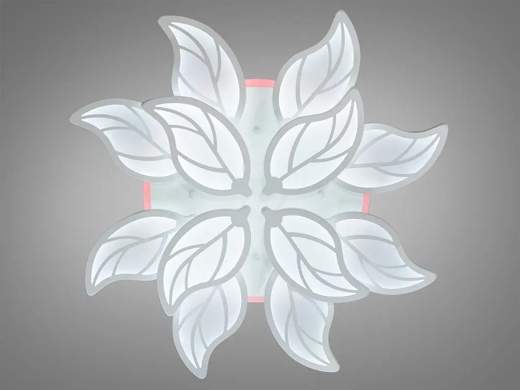 Люстра стельова LED Diasha 8028/8+4WH, 180W, 3200K-6000K, білий акрил, сучасний стиль з диммером та підсвіткою - фото 2