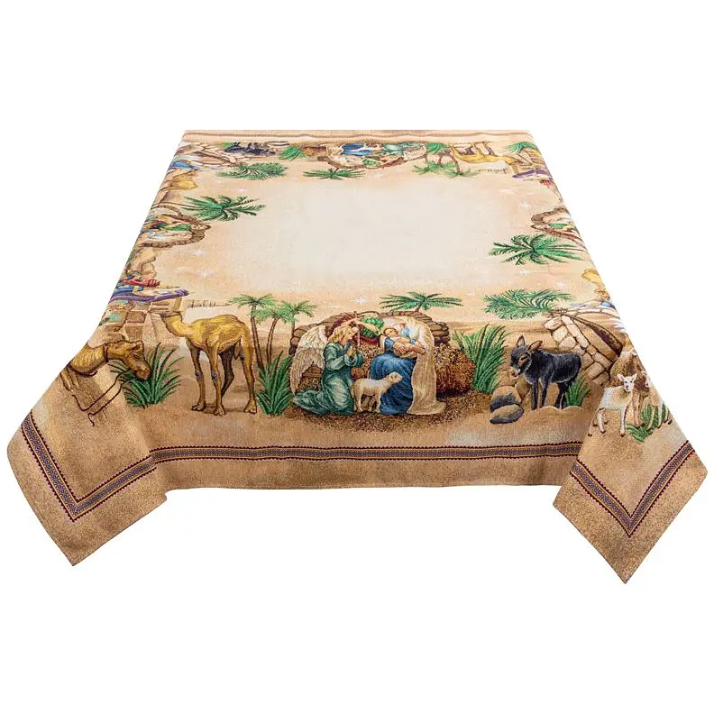 Скатертина новорічна Lefard Home Textile Familia lurex гобеленова 140х120 см (732-318) - фото 2