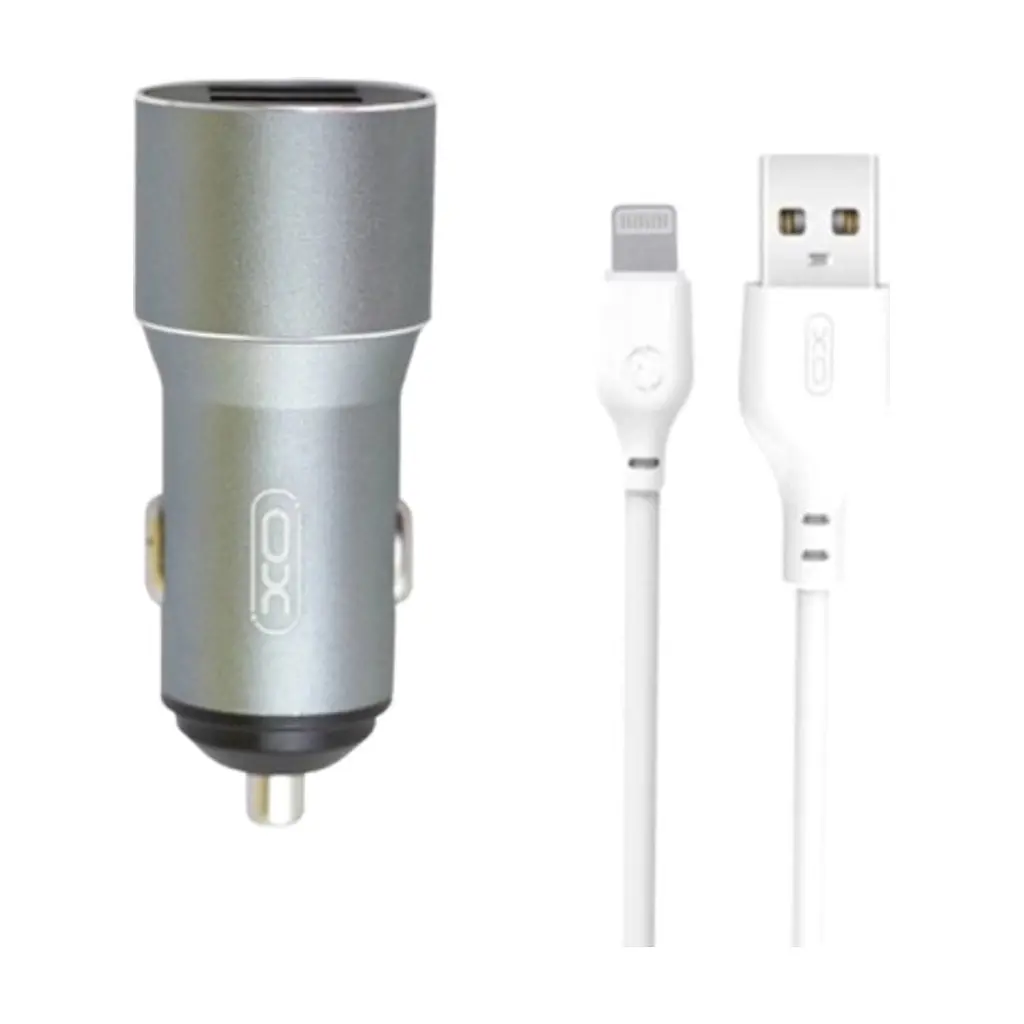 Зарядний пристрій XO 1xUSB + cable USB to Lightning TZ09 gray (6920680873517) - фото 3