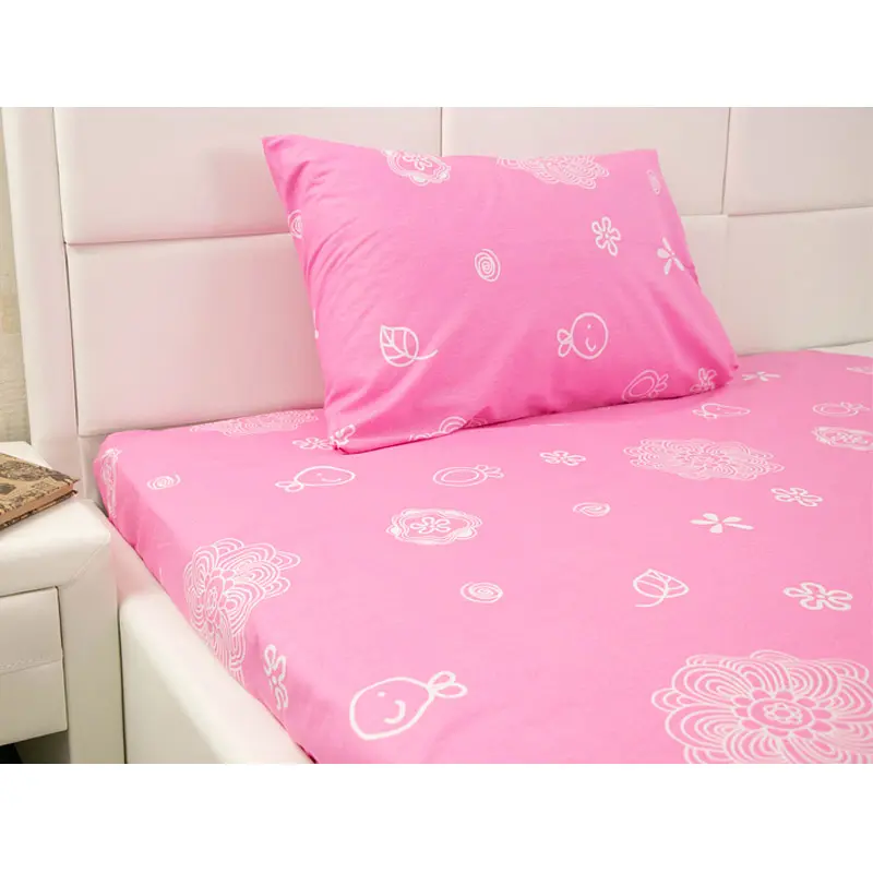 Набір Руно Простирадло + наволочка, 145х215 см, 50х70 см, рожевий (12.114_pink) - фото 2