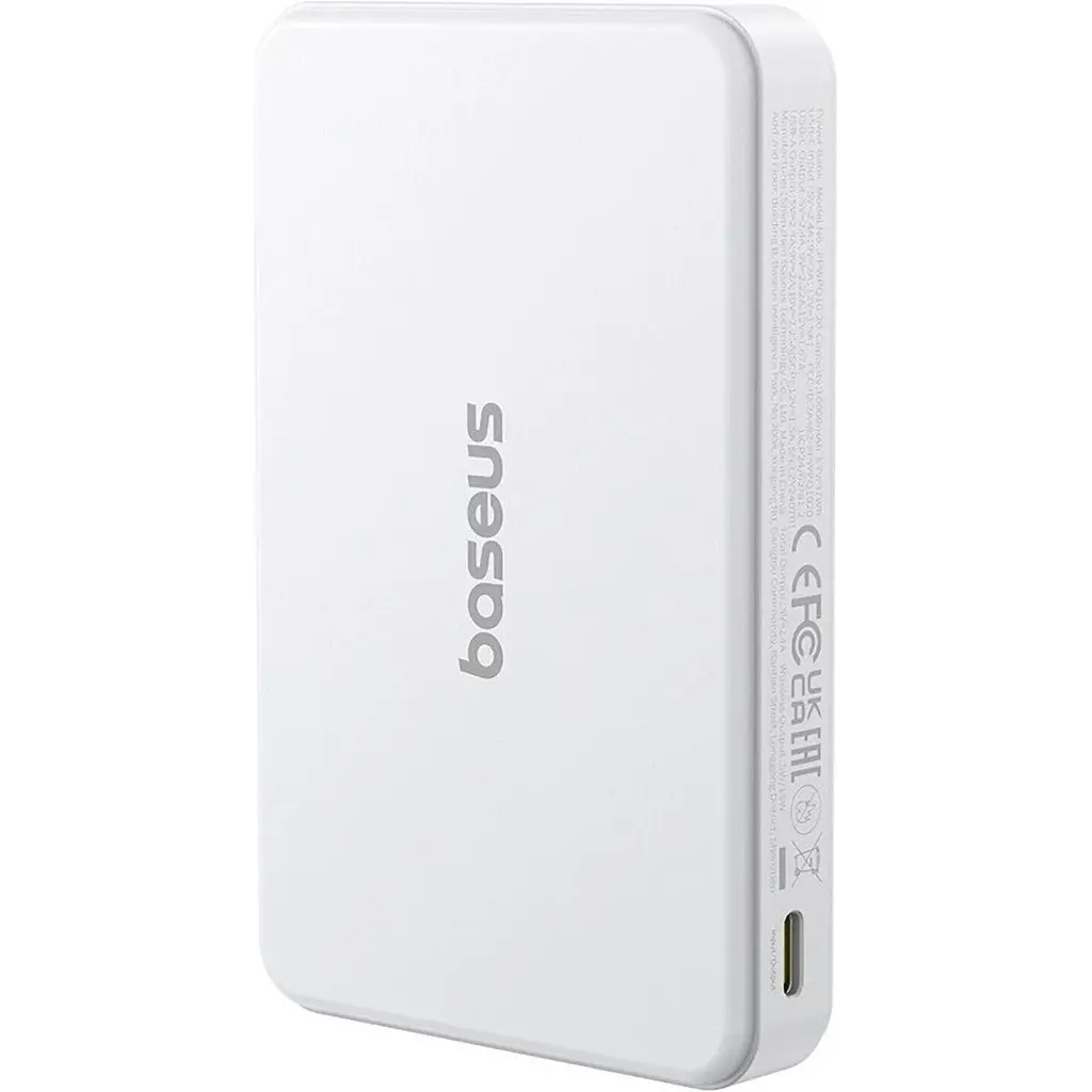 Зовнішній акумулятор Baseus Airpow II Qi2 10000mAh 22.5W White (P10080000213-00) [134988] - фото 5