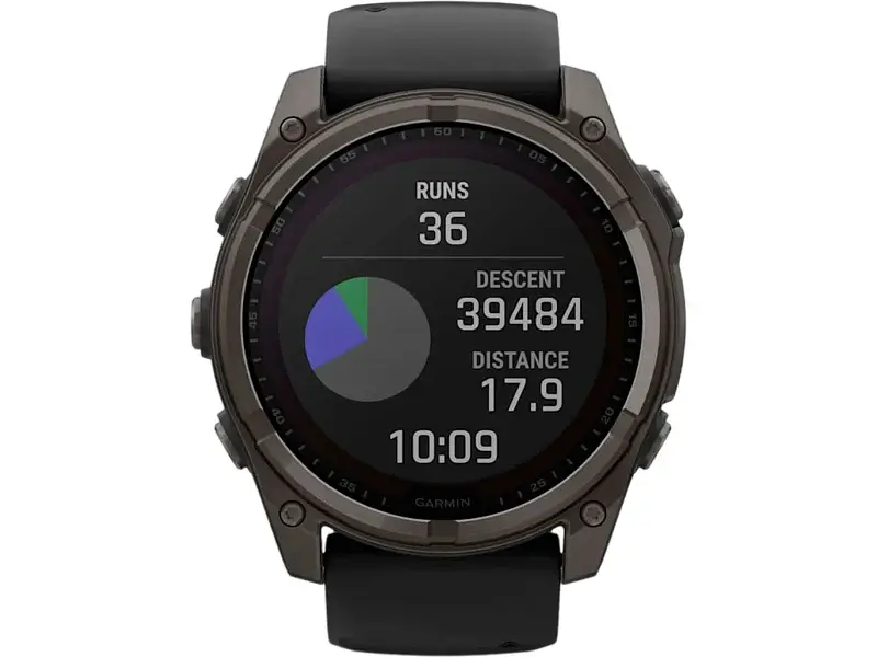 Спортивний годинник Garmin Fenix 8 51mm Solar Sapphire Carbon Gray DLC Titanium w. Black/Pebble Gray S. Band (010-02907-10/11) - фото 4