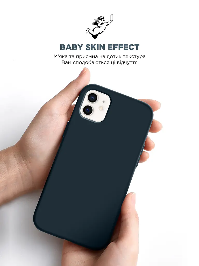 Силиконовый чехол для Apple iPhone 11, ICON2 Case, синий, противоударный, панель, защита всего корпуса, матовая поверхность Soft Touch, выступает над дисплеем, совместим с защитными стеклами и пленками, с микрофиброй, ArmorStandart (ARM60553) - фото 8