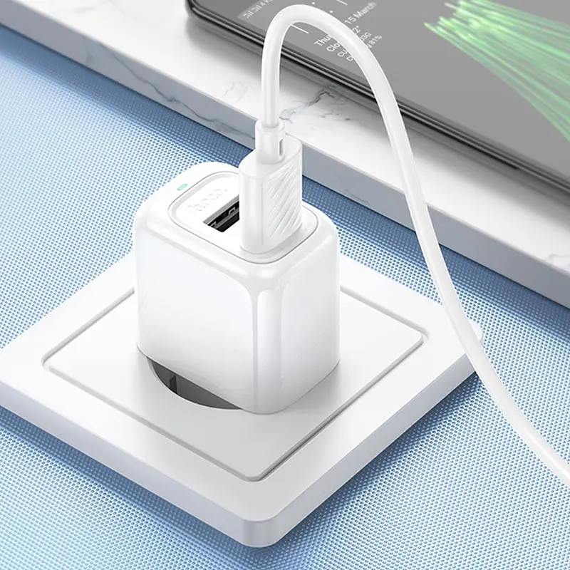 МЗП Hoco CS51A Surplus (2USB-A) + кабель USB to MicroUSB White - фото 8