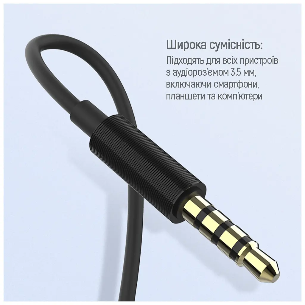 Навушники ColorWay Slim 3.5 mm Wired Earphone Blast 1 Black (CW-WD01BK) - фото 12