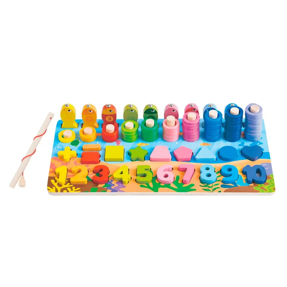 Дерев'яна іграшка риболовля 5 в 1 MD 1926 фігури, риболовля - фото 4