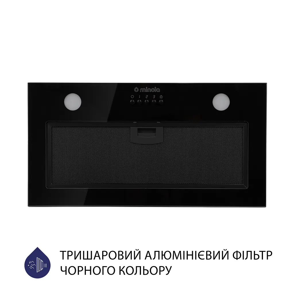 Витяжка Minola HBI 52622 BL GLASS 700 LED (повновбудована) - фото 4