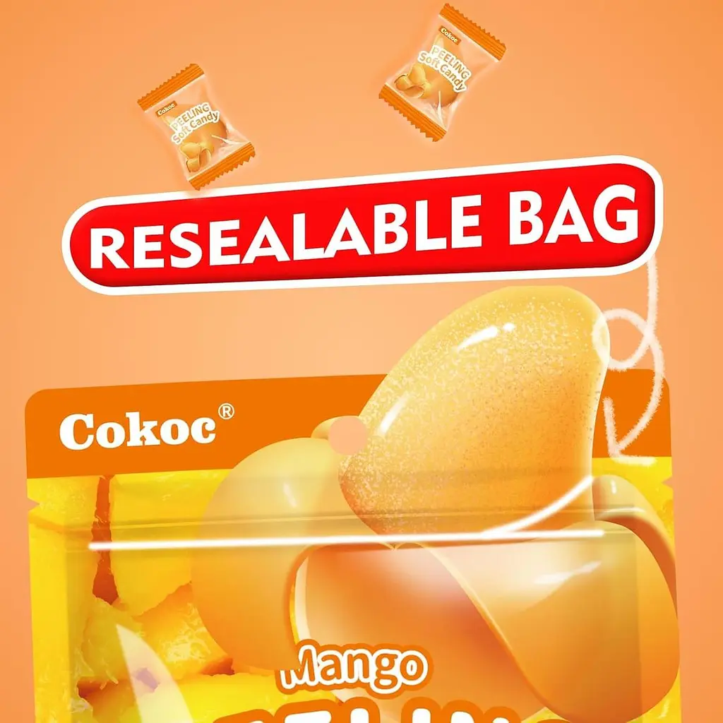 Желейні цукерки Cokoc Peelable Gummies Peeling Soft Candy Mango Flavor 60г - фото 5