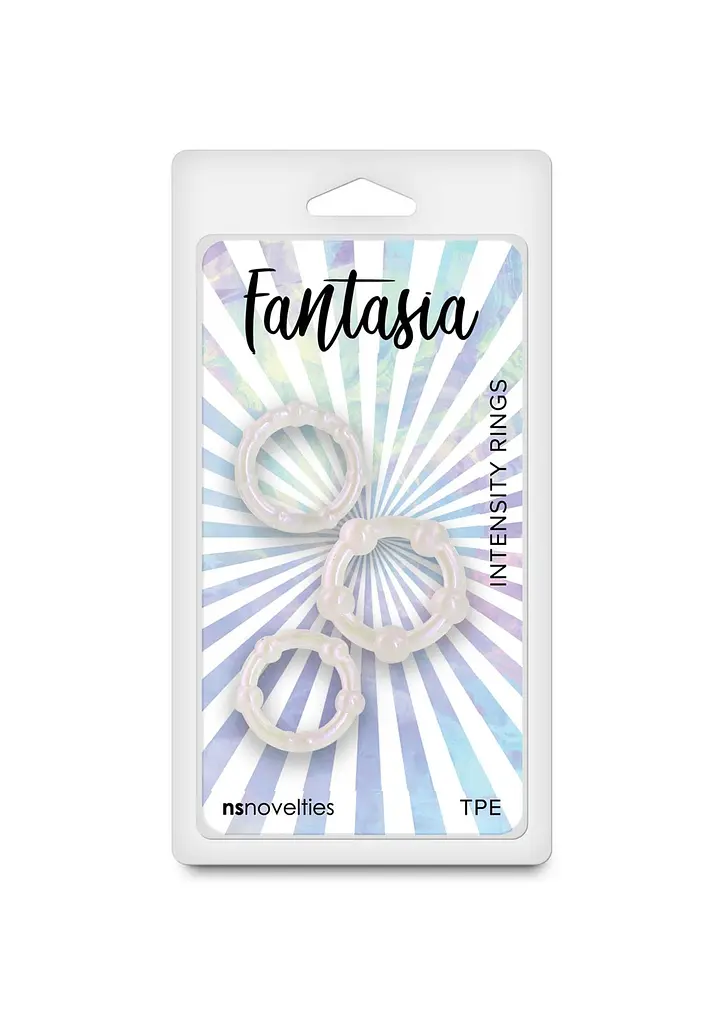 Набор эрекционных колец NS Novelties Fantasia, 3 шт (белый) - фото 3