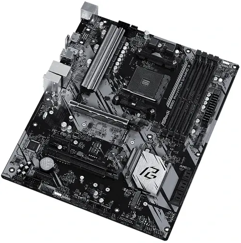Мат.плата AM4 (B550) ASRock B550 Phantom Gaming 4, B550, 4xDDR4, CrossFireX, Int.Video(CPU), 6xSATA3, 2xM.2, 1xPCI-E 16x 4.0, 1xPCI-E 16x 3.0, 2xPCI-E 1x 3.0, 1xM.2 (Key E), ALC1200, RTL8111H, 8xUSB3.2/4xUSB2.0, HDMI, ATX - фото 4