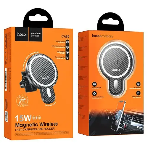 Бездротовий Автомобільний зарядний пристрій Hoco CA85 Ultra-fast magnetic wireless car holder - фото 2