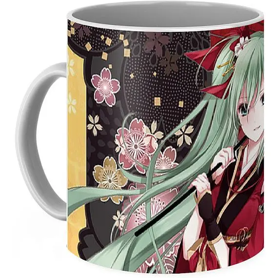 Кухоль GeekLand Вокалоїди Vocaloid Хацуне Міку Hatsune Miku японський фон VC 02.06 330 мл різнобарвний - фото 2