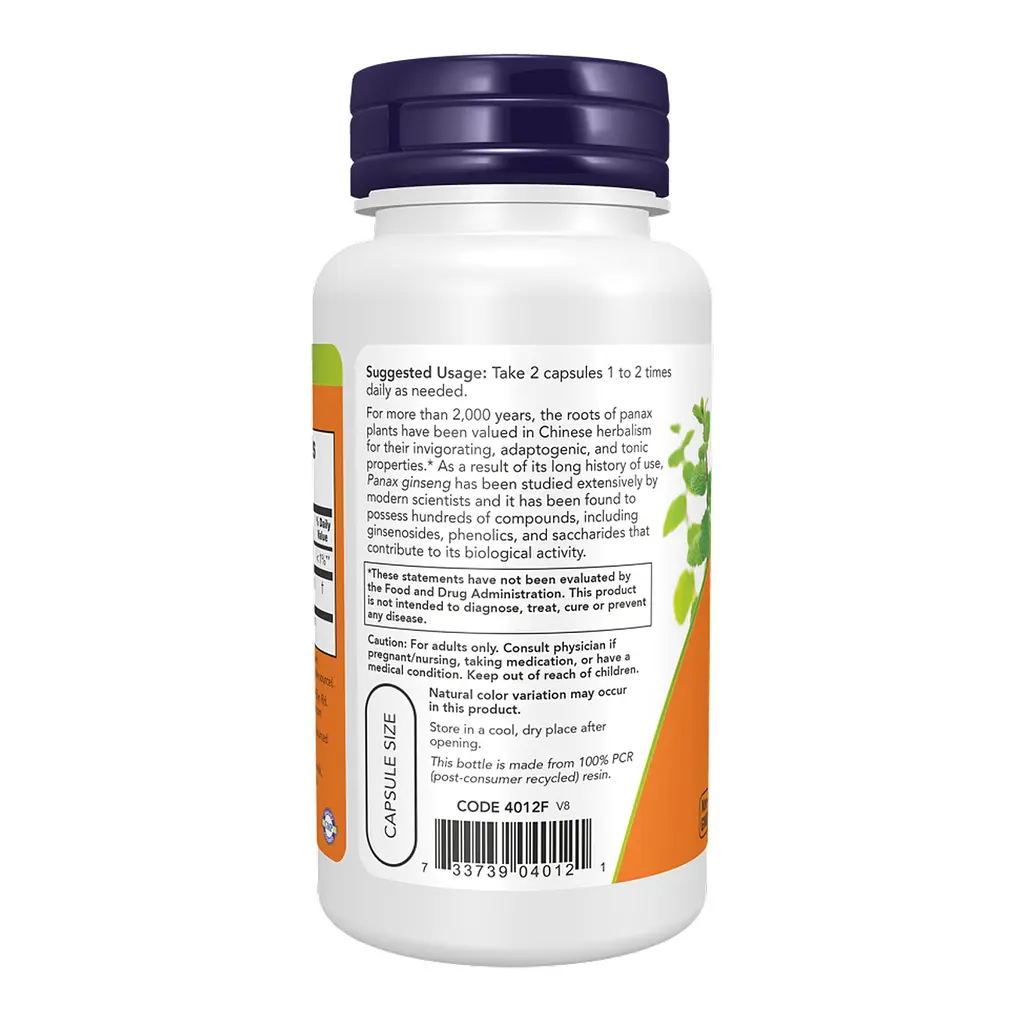 Натуральні добавки Panax Ginseng 500mg - 100 vcaps - фото 3