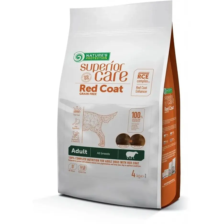 Сухий корм для собак Nature's Protection Superior Care Red Coat Grain Free Lamb 4 кг (NPSC47236)
