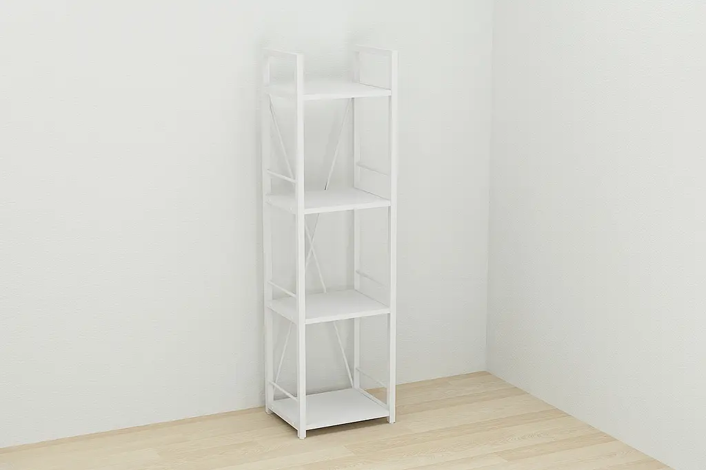 Этажерка 4/34 Ferrum-decor Серии Коннект 120x34x28 белый ДСП Белый 16мм (FRD-104277) - фото 6