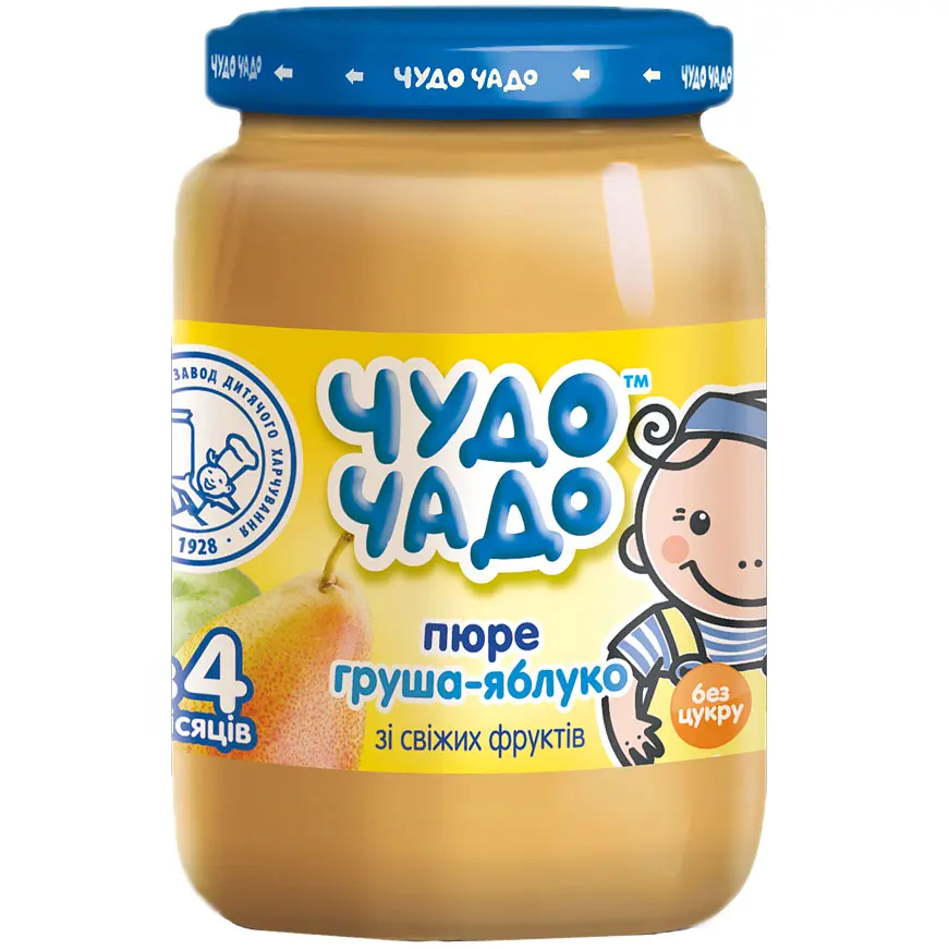 Упаковка пюре Чудо-чадо Груша-Яблоко без сахара 1.02 кг (170 г х 6 шт.) - фото 2