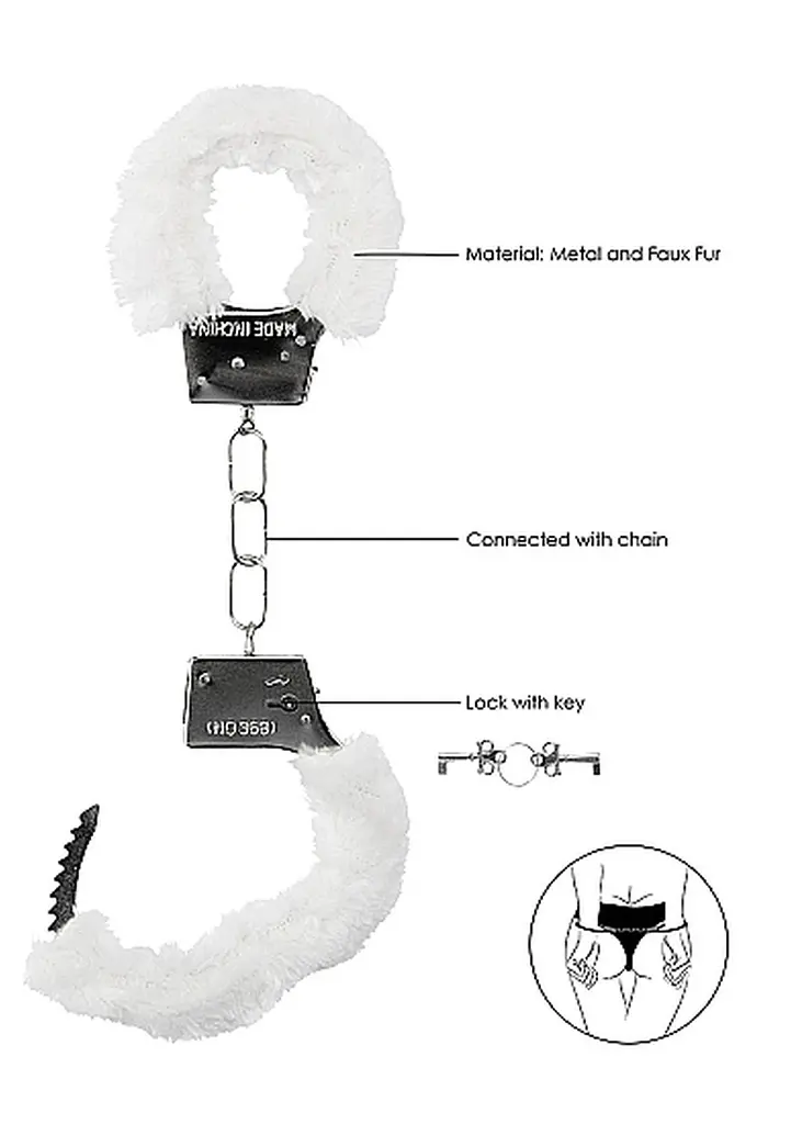 Наручники з хутром Ouch! Beginners Handcuffs Furry - фото 4