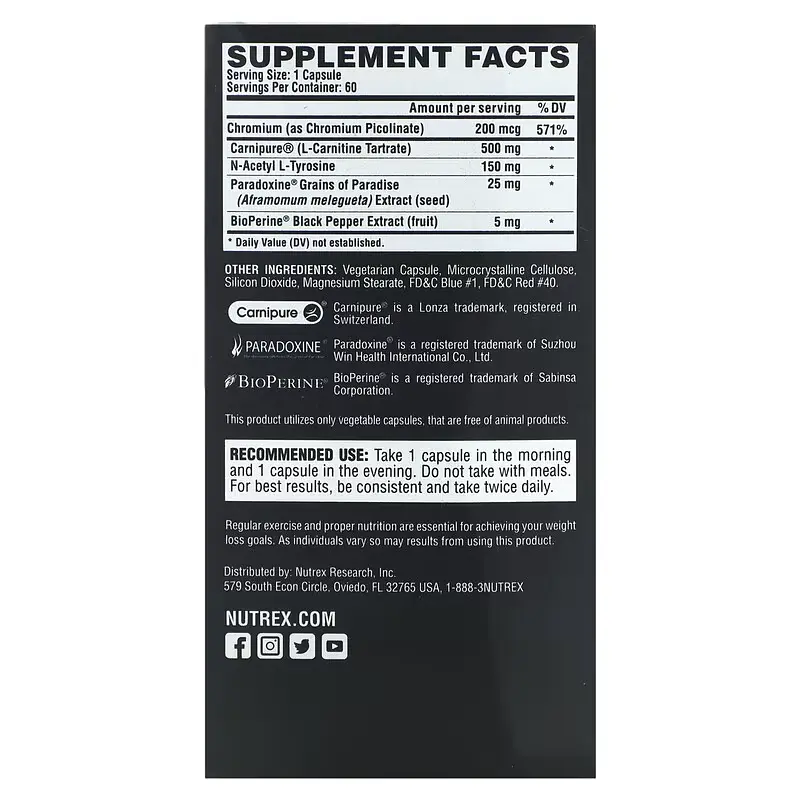 Жироспалювач без стимуляторів Lipo-6 Black UC Stim-Free - 60 капсул - фото 2