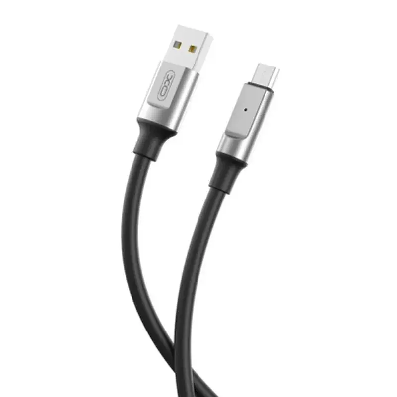 Дата кабель USB 2.0 AM to Micro 5P 1.0m 6A silicone black XO (NB251_M_Black) - фото 2
