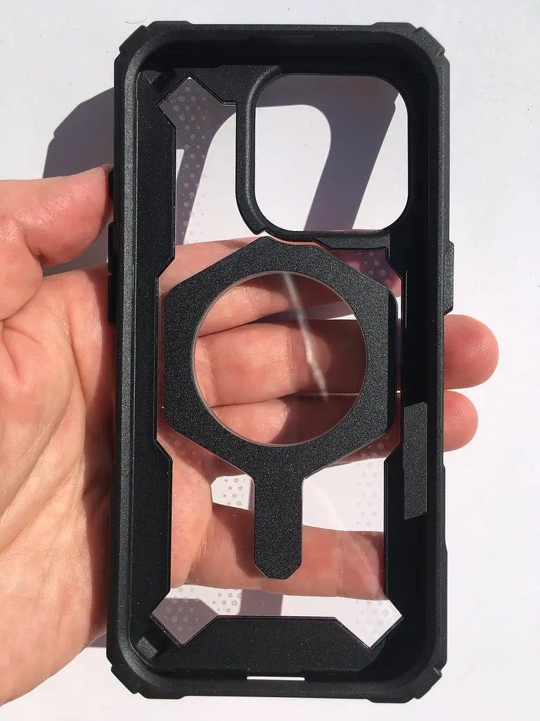 Оригінальний протиударний чохол для iPhone 16 Pro UAG Plasma XTE MagSafe Black 11447411404G з підставкою - фото 7