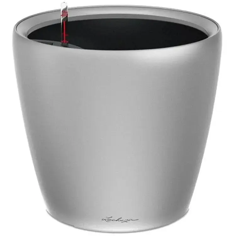 Вазон Lechuza Classico Premium LS 28 срібний (16048)