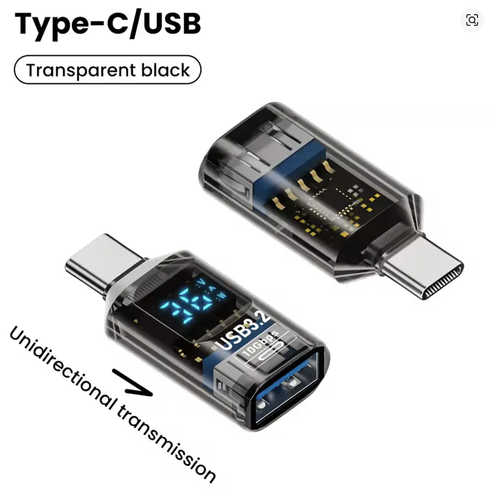 Переходник OTG USB 3.2 AF to USB-C M 10Gbps QC 36W with display XoKo (AC-322UTC) - фото 2