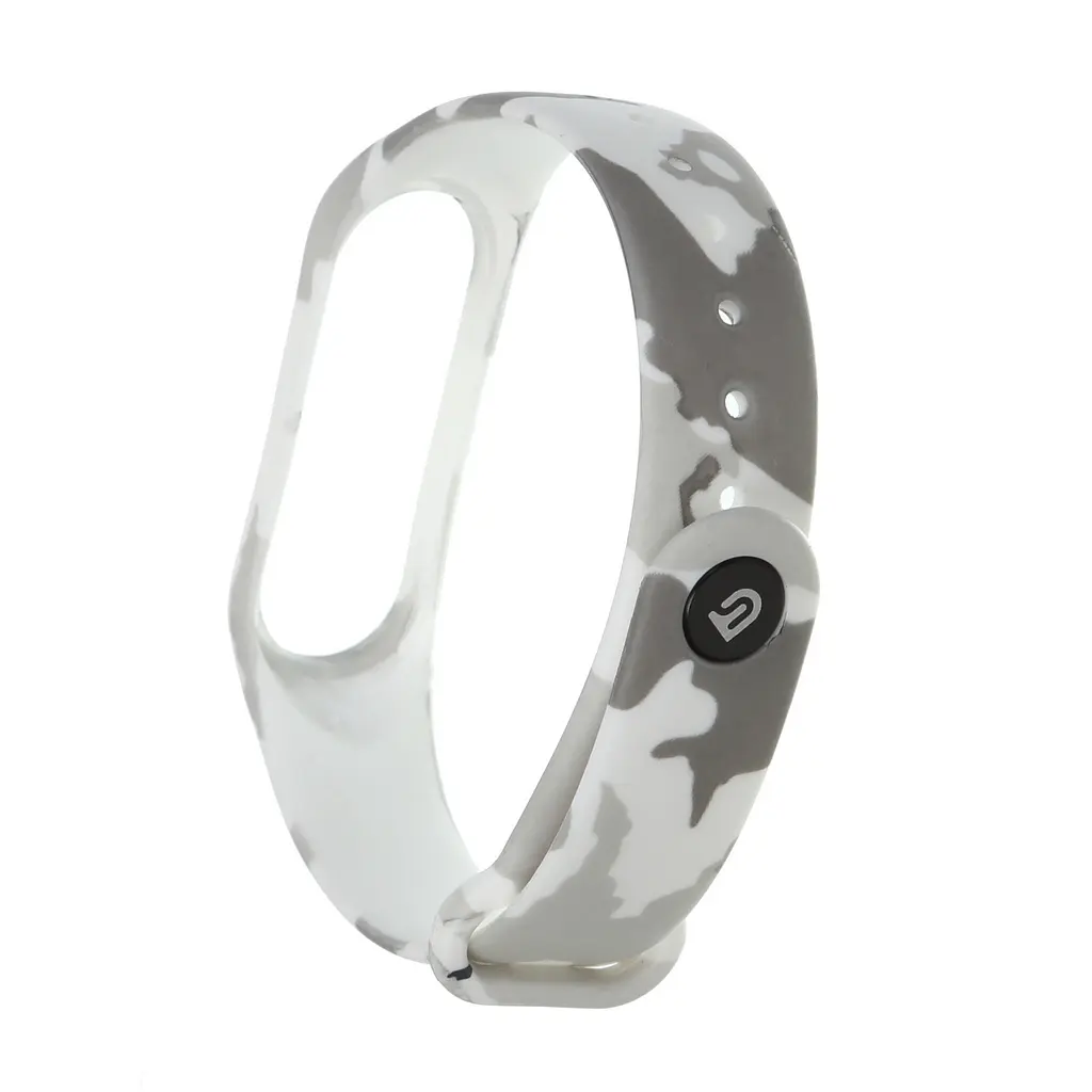 Силіконовий ремінець для фітнес браслетів Xiaomi Mi Band 3/4, Silicone, khaki white, зі зручною застібкою, на фітнес трекер та смарт годинник, ArmorStandart (ARM55640) - фото 3