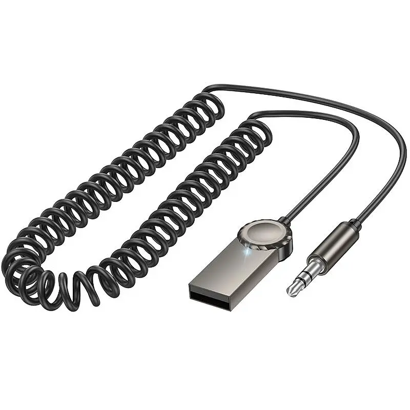 Bluetooth аудіо ресивер Borofone BC56 Peaceful (AUX 3.5mm+USB-A) Metal gray - фото 6
