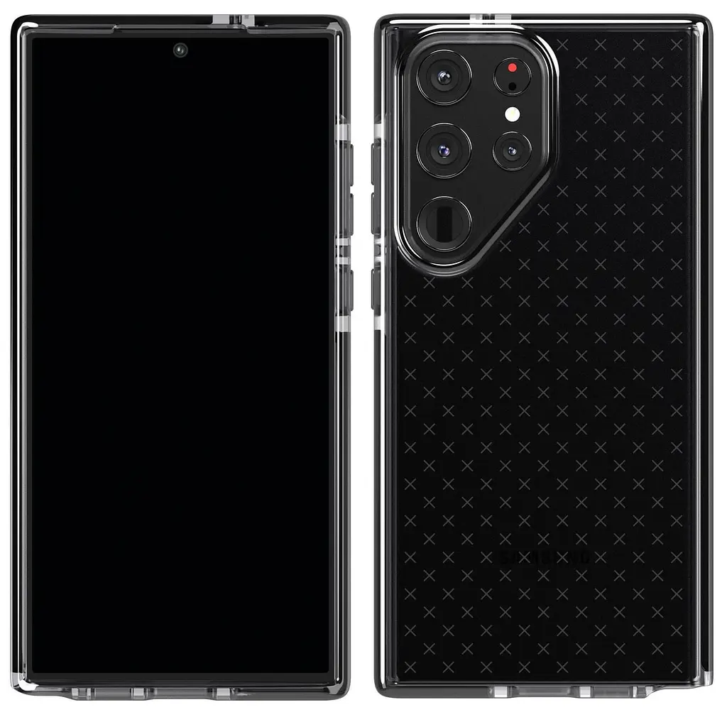 Оригінальний силіконовий чохол для Samsung Galaxy S23 Ultra Tech21 Evo Check Black (S918) Протиударний - фото 9