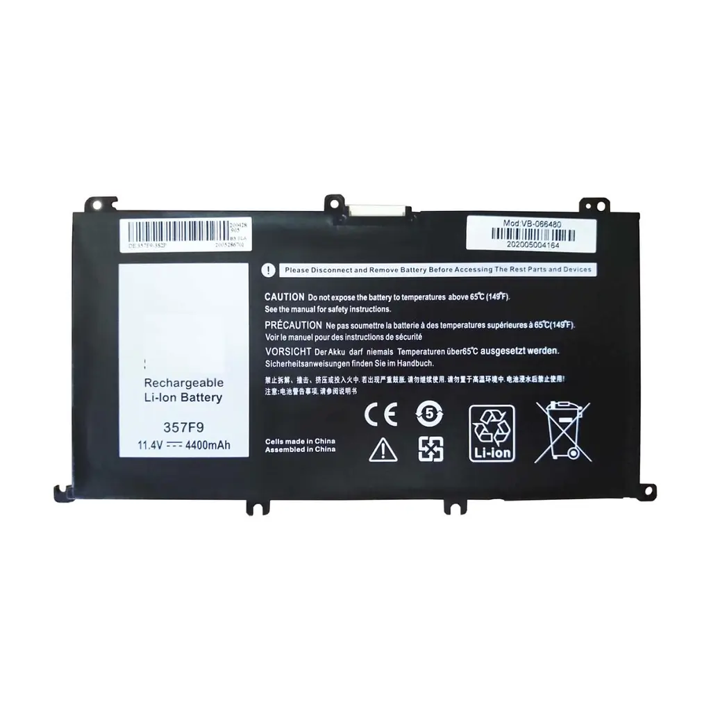 Акумулятор до ноутбука Dell Inspiron 15-7559 357F9, 59Wh (5200mAh), 6cell, 11.4V, Li-ion AlSoft (A71115)