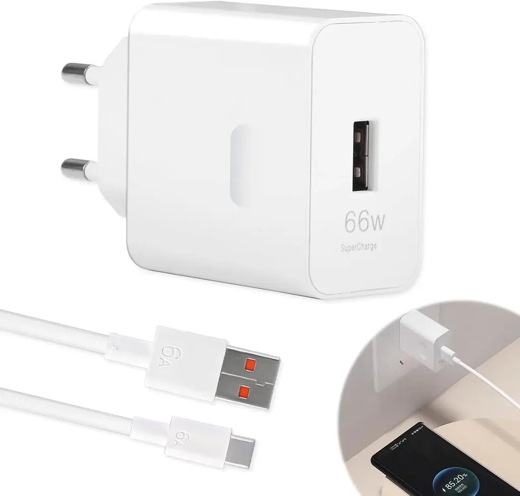 Зарядний пристрій GBULTR 66W SuperCharge для Huawei та Honor, USB-C 6A з кабелем 1 м - фото 2