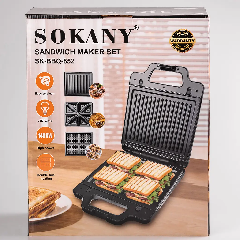Мультимейкер Sokany SK-BBQ-852 - фото 8