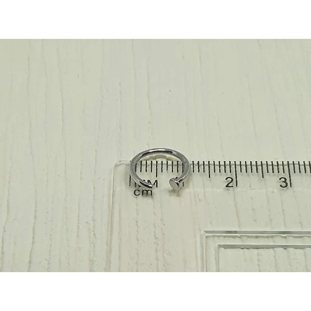 Срібна сережка-пірсинг в ніс Dear. 1057С - фото 3